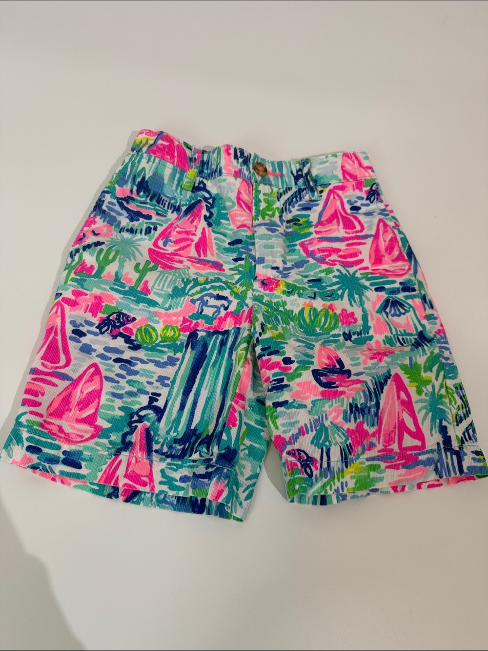 Lilly Pulitzer Boys Beaumont Shorts Size 4 6.25” Inseam